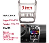 2 din Car Radio Fascia for RENAULT Logan Sandero DACIA Duster Double Frame Adapter CD Panel Dash Trim Bezel