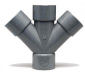 Derivación Doble Plana PVC Evac. H-H Ø 40 - 45º Crearplast DDP4045
