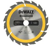 DeWalt DT1933-QZ-Hoja para Sierra Circular portátil para construcción 165x20mm 18D ATB +20º