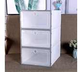 6pc/set Can Be Superimposed Combination Shoe Cabinet Transparent Shoe Box Storage Shoe Boxes Thickened Dustproof Shoes Organizer