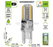 BOMBILLA LED G9 SMD 5W 240V 3000K 500 Lm (Amarilla, Luz Cálida)
