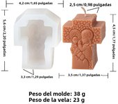 Mini Flat Virgin Jesus Holy Family Candle Silicone Mold Oval Round Heart-shaped Cross Sculpture Resin plaster Making Home Decor