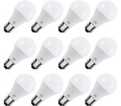 ORION91 Pack x 12 unidades Bombillas LED A60 E27 Estándar 9w (=60w) 806lm Blanco Cálido 3000k 15000h Nine&One PRO
