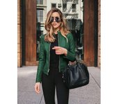 Vintage Women PU Leather Bomber Jacket Fashion Casual Autumn Winter Zipper Windbreaker Streetwear Female Blazer Y2K Clothes New