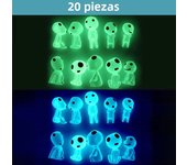 10/20PCS Luminous Mini Alien Statues Halloween Party Gifts Halloween Toys Resin DIY Garden Decor Micro Landscape Decorations