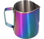 Jarra para espumar leche de colores de 600 ml, taza de café de acero inoxidable 304 para cocina casera