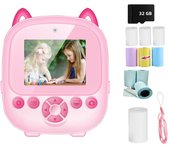 Thermal Instant Print Camera With 32G Card 1080P Children Mini Digital HD Video Camera Educational Toys Boy Girl Halloween Gift