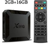 X96Q Smart TV Box Android 10.0 Allwinner H313 Quad Core 2.4GWiFi HDR10 4K 3D H. 265 2GB RAM 16GB ROM Set Top TV Box