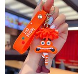 30PCS Set wholesale Inside Out keychain Plush Cartoon Character keychain Pendant Personality Creative Glue Doll Small Pendant