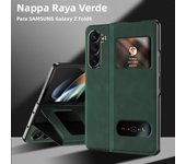 Luxury Leather Hard Shell Case for Samsung Galaxy Z Fold 6 5 4 3 2 Fold6 Fold5 Fold4 Fold3 Fold2 5G Shockproof Protect Cover