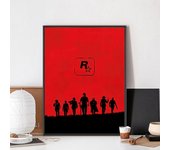 Game TV-Red-Dead-Redemption 2 Poster No Framed Kraft Club Bar Paper Vintage Poster Wall Art Painting Bedroom Study Stickers