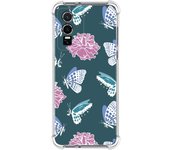 Funda Silicona Antigolpes para Vivo Y76 5G diseño Flores 10 Dibujos
