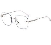Fashion Rimless Photochromic Myopia Glasses Women Anti-blue Light Computer Optical Glasses Prescription Eyewear