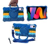 Kids Case For Xiaomi RedMi Pad SE 11 2023 360 Rotating Stand Tablet Cover Redmi Pad 10.6 2022 Soft Silicon Shockproof Funda+Belt