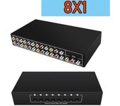 AV Switch Selector Box 2/4/8-port Composite RCA Switch splitter hub Switcher for Wii PS2 Xbox DVD STB HDTV