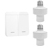 Smart RF 433mHz Remote Control E27 E26 Bulb Holder Socket Led Lamp Base Wireless Light Switch AC 85-265V 1/2/3 Gang Switch