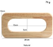 2PCS Rectangular Square Bag Handle Replacement Crossbody Bag Shoulder Bag Beach Bag Wooden DIY Handle Wallet Accessories