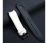 Silicone Leather watch strap for Samsung Galaxy Watch 6 5 4 Classic 42mm 46mm 43mm 47mm for Samsung Watch 5 4 6 40mm 44mm band