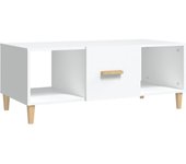 vidaXL Mesa de centro madera contrachapada 102x50x40 cm Blanco, Negro, Gris hormigón Mesita de Salón o Comedor o Auxiliar Mesa de Café Meuble Salón