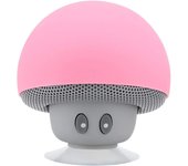 Altavoz en forma de Hongo, minialavoz portátil con Bluetooth en forma de Hongo, subwoofer con ventosa y Micrófono incorporado, color rosa