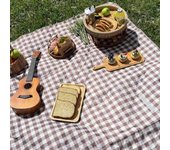 Manta de Playa Grande XXL (80 "x 79") Mantas de picnics para 4-7 Adultos, alfombra plegable con manta familiar para exteriores para acampar en el Parque Viajes