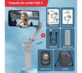 AXNEN HQ6-cardán de mano de 3 ejes con luz de relleno, estabilizador de teléfono móvil para iPhone, Samsung, Xiaomi, Tiktok, antivibración, Video Vlog