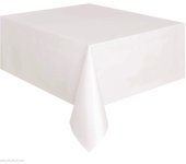 Large Plastic Rectangle Table Cover Cloth Wipe Clean Party Red White Black Tablecloth Covers for Birthday wedding christmas