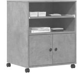 vidaXL Soporte para impresora con ruedas 60x48x74 cm mesa de impresora Color Blanco,  Gris hormigón,  Gris sonoma y mas