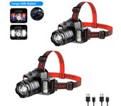LED Sensor Headlamp Camping Search Light Head Flashlight Rechargeable Powerful Head Lamp Front Lanterns Headlights 5 Styles