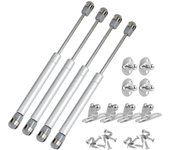 Amortiguadores de gas de 4 piezas, amortiguadores de gas de pistón de Resort hidráulico 150N para elevar Puertas, armios, muebles, cocina, amortiguadores de gas