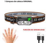 KDULIT Powerful LED Induction Headlamp USB Rechargeable COB Headlight Built-in Battery Head Flashlight for Fishing Camping Torch
