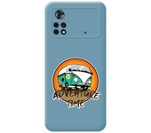 Funda Silicona Líquida Azul para Xiaomi POCO X4 Pro 5G diseño Adventure Time Dibujos