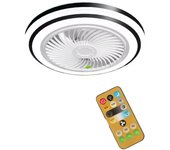 PORCHEDDU Ventilador de Techo 50W con Luz y Control Remoto