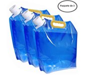 3pcs Waterproof Water Bag Portable can Fold Outdoor Large Volume Folding Water Bottle Camping Trip Water Container