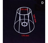 Lamp Lampshade Shade Wire Frame DIY Guard Ring Light Cage Holder Bulbpendant Drum Table Metal Vintage Cover Round Ceiling Iron