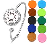 Crystal Aromatherapy Bracelet Bangle Diffuser Jewelry Tree of Life Perfume Oils Diffuser Aroma Diffuser Lockets Woman Bracelet