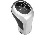 AUTOZOCO Pomo de 5 cambios marcha coche compatible con BMW plateado