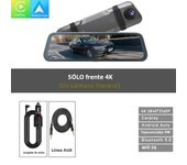 UHD 4K Dash Cam 10 Inch Wireless WiFi CarPlay & Android Auto Car Dvr Bluetooth AUX Dashcam GPS Track FM Video Recorder Camera
