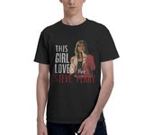 Men's T Shirt Cotton Graphic Short Tees Soft Cotton Crew Neck Sleeve Tee Black