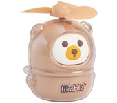 Mini ventilador de mano, ventilador personal portátil con bonito dibujo de pato, recargable por USB, 3 velocidades para viajes de oficina