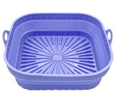 Solid Color Silicone Air Fryer Baking Pan Reusable Oven Silicone Dish Easy To Clean Baking Sheet Kitchen Baking Supplies