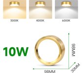 Ceiling Downlight Gold 15W 25W Led Spot Light Surface Mounted Ceiling Lamp Ultra Thin Ceiling Light Living Room Ceiling Lighting