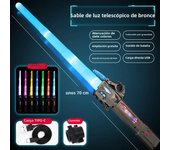 Retractable Lightsaber with USB Charging Finger-twisting Laser Sword Flash Light Sound Role Playing Props Children's Toys Gifts