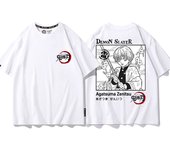 Demon Slayer 100% cotton short-sleeved T-shirt for men Tokito Muichiro Tanjiro Agatsuma Zenitsu summer men's casual clothing