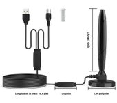High Performance Indoor Digital HD TV Antenna 5600 Miles Long Range Signal Booster 4K 1080P Amplifier Free View ATSC/DVB-T/ISDB