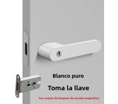 Minimalist Door Lock, Indoor Door Magnetic Suction Lock, Bedroom Door Handle, Silent Solid Wood Door, Household Universal Handle