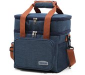 Bolsa de almuerzo cruzada de moda con aislamiento grueso y gran capacidad para uso comercial.