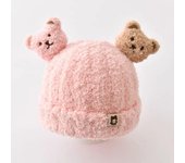 Autumn and Winter Male and Female Baby Bear Hat Scarf Two-piece Set Thickened Warm and Windproof Baby and Child Super Cute Hat