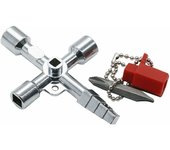 Llave para gabinete eléctrico Universal, llave triangular, llave cuadrada, elevador de gabinete eléctrico, herramienta manual multifuncional