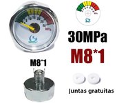 Manometer Pressure Gauge Mini Micro 25mm/1inch Gage Compressed Air Hand Pump Diving HPA Regulator M8*1 M10*1 1/8NPT 1/8BSPP